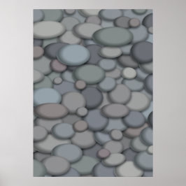 Poster Mall för vackra floden Sten