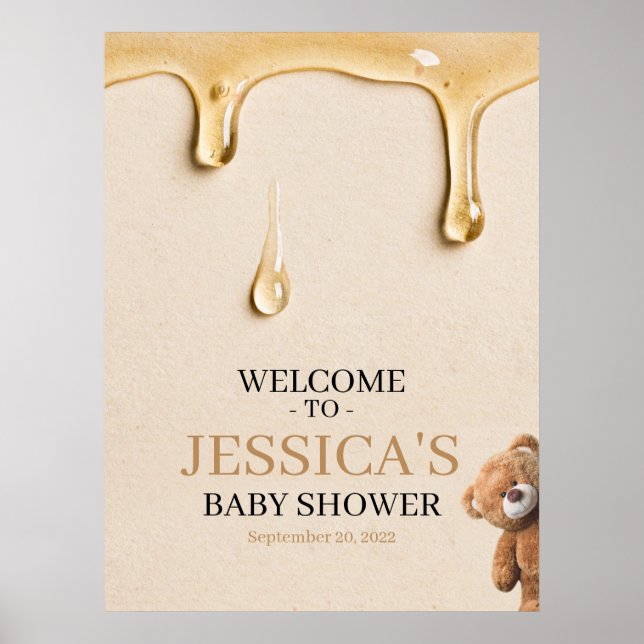 Poster mamma to Bee Nalle Baby Shower (Framsidan)