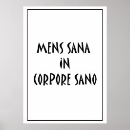Poster "Manar sana in corpore sano"