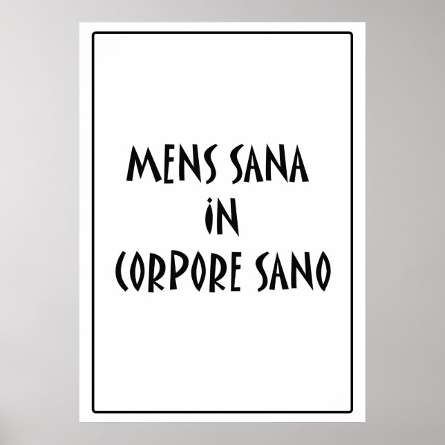 Poster "Manar sana in corpore sano" (Framsidan)