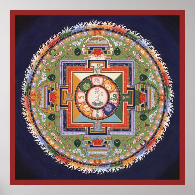 POSTER Mandala från Compassion - från $14,25 (Framsidan)