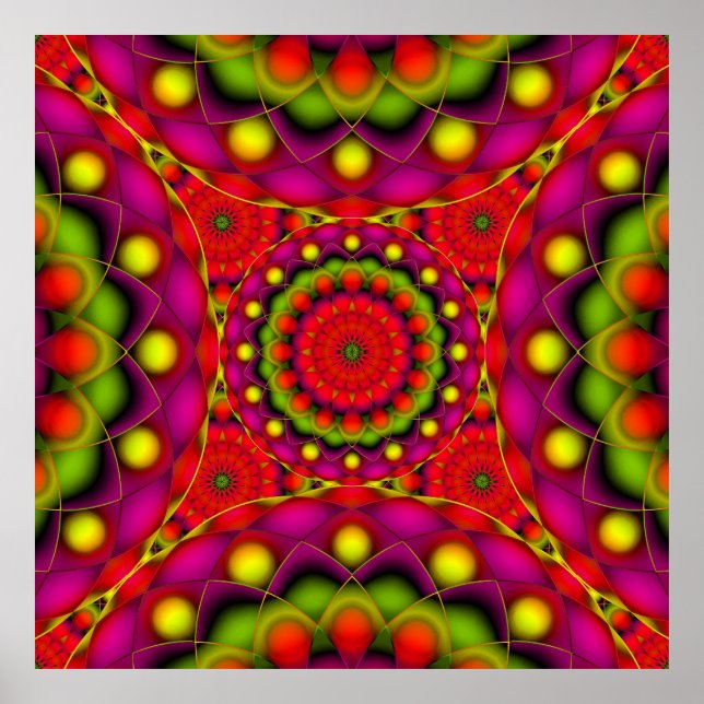 Poster Mandala Psychedelic Visions (Framsidan)