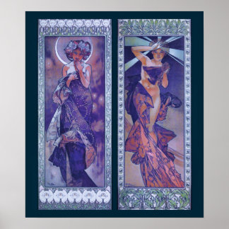 Poster måne och Morgonstjärnan