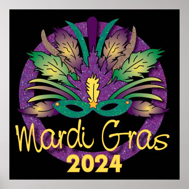 Poster Mardi Gras Mask - 2024 (Framsidan)