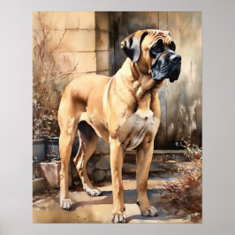 Poster Mastiff Hund Art-utskrift