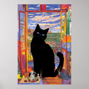 Poster Matisse Open Window Cat