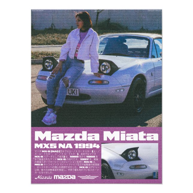 Poster Mazda Miata MX5 (Framsidan)