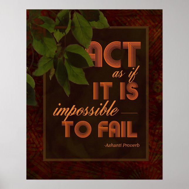 Poster med afrikanskt ordspråk (Framsidan)