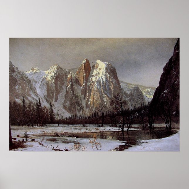 Poster med Albert Bierstadt-målning (Framsidan)
