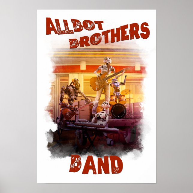 poster med Allbot Brothers Band från BSR (Framsidan)