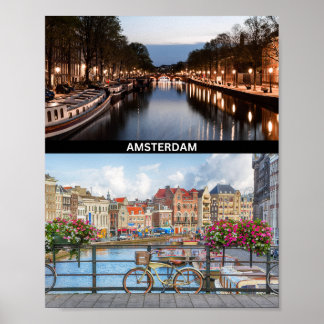 Poster med Amsterdam