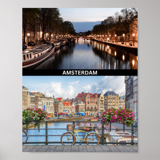 Poster med Amsterdam (Framsidan)