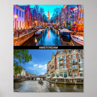 Poster med Amsterdam