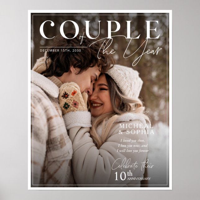 Poster med årsjubileum Magazine Photo Cover Person (Framsidan)