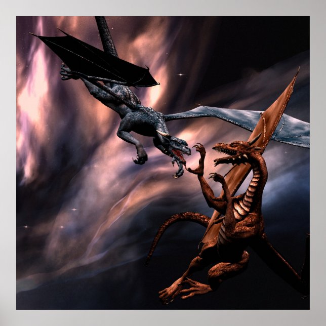 Poster med att bekämpa drakar (Framsidan)