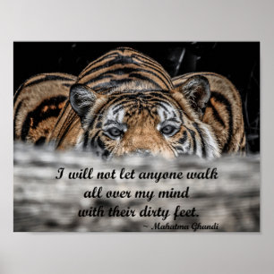 Poster med att krossa tiger-inspiration
