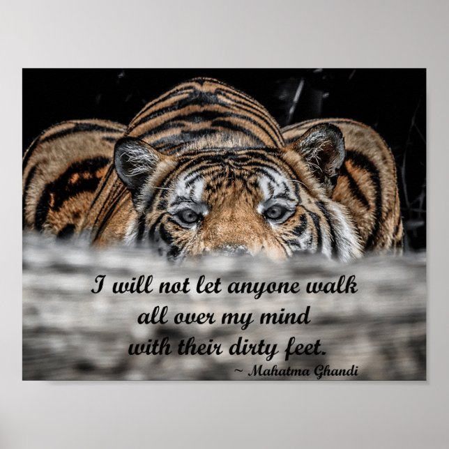 Poster med att krossa tiger-inspiration (Framsidan)