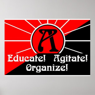 poster med att utbilda agitera organisera