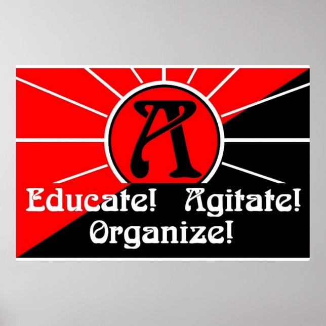 poster med att utbilda agitera organisera (Framsidan)