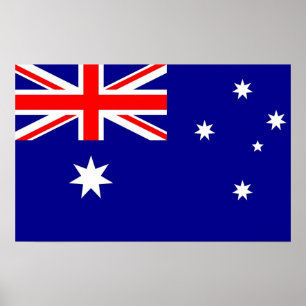 Poster med Australiens Flagga
