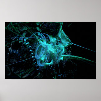 Poster med blå Grönt