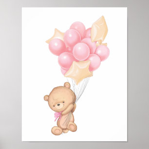 Poster med blädda Flicka Nursery