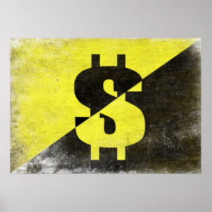 Poster med Coolan Anarcho-Capitalist Flagga