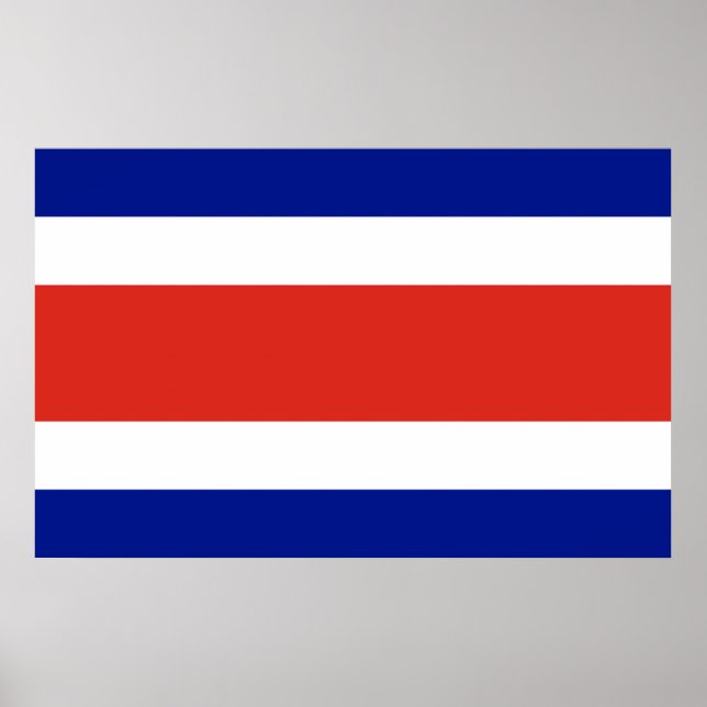 Poster med Costa Ricas Flagga (Framsidan)