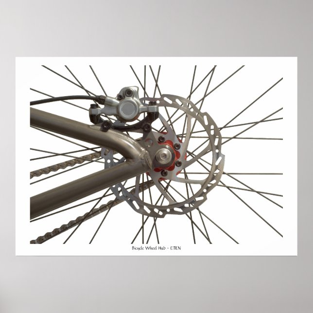 Poster med cykelhjulhubben (Framsidan)