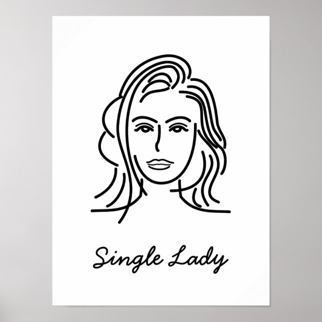 Poster med Dam (Framsidan)
