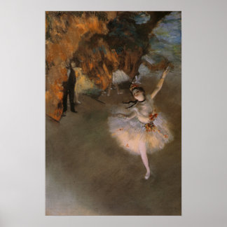 Poster med Edgar Degas-målning