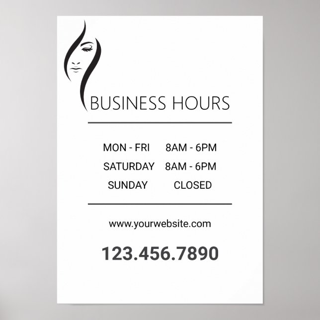 Poster med enkel minimal vit och svart ballong (Framsidan)