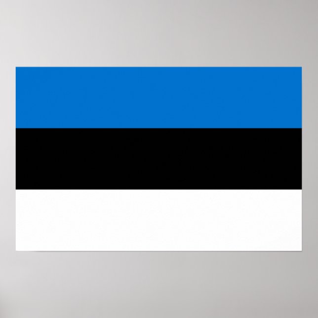 Poster med Estlands Flagga (Framsidan)