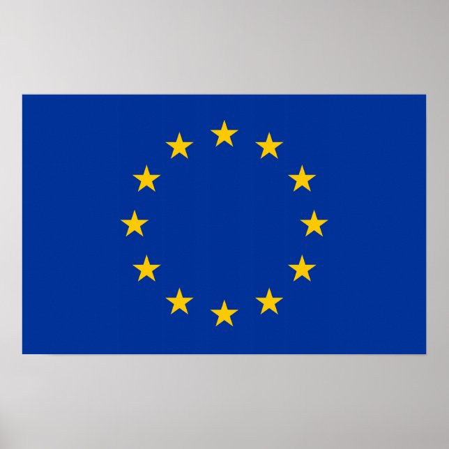 Poster med EU:s Flagga (Framsidan)