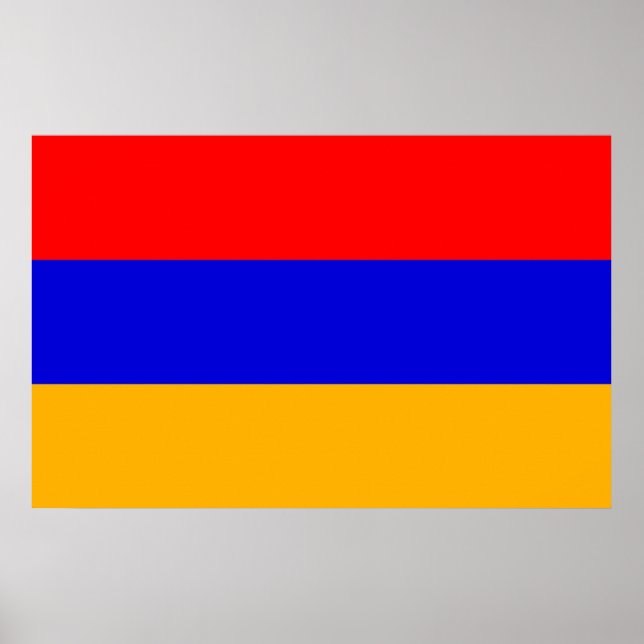 Poster med Flagga Armenien (Framsidan)