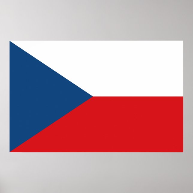 Poster med Flagga av Czechia (Framsidan)