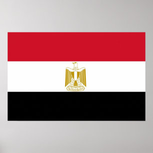 Poster med Flagga av Egypten