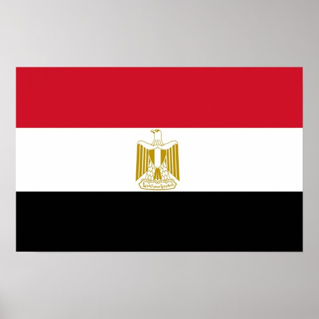 Poster med Flagga av Egypten (Framsidan)