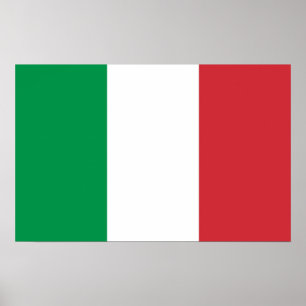 Poster med Flagga av Italien