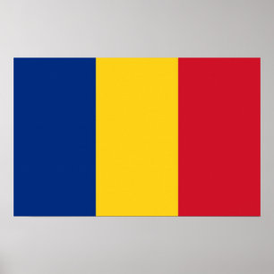 Poster med Flagga av Rumänien