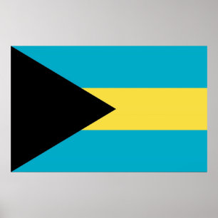 Poster med Flagga Bahamas
