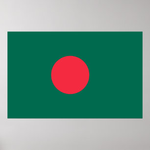 Poster med Flagga Bangladesh