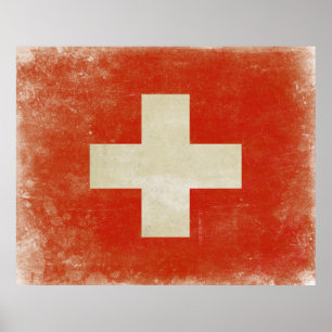 Poster med Flagga Distress i Schweiz