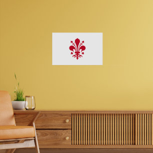 Poster med Flagga Florens, Toskana