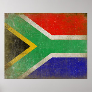 Poster med Flagga från sydAfrikan