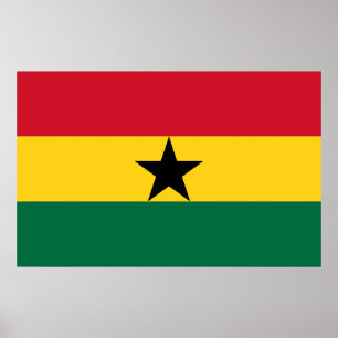 Poster med Flagga Ghana