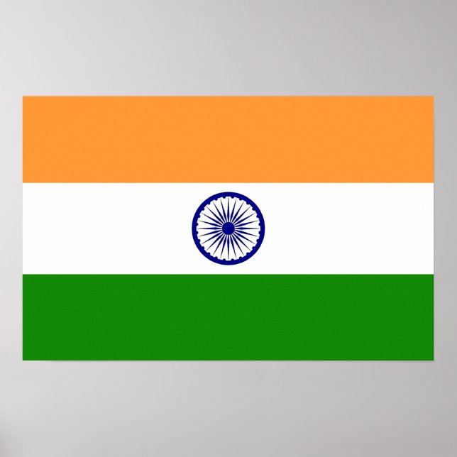 Poster med Flagga i Indien (Framsidan)