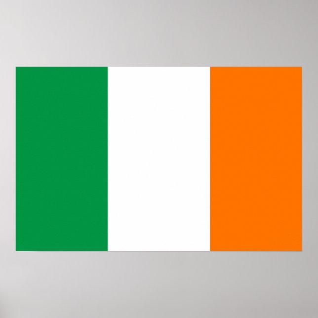 Poster med Flagga Irland (Framsidan)