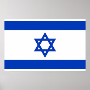 Poster med Flagga Israel