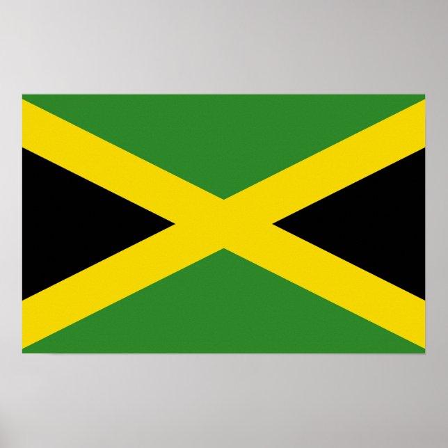 Poster med Flagga Jamaica (Framsidan)